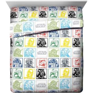 Jay Franco Kids Sheet Set with Fitted, Flat Sheets & Pillow Cover – Ultra-Soft Bedding with Pillowcase for Room Decor, White – Bluey, 4 Piece Full(Multi – Star Wars)