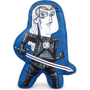 Jay Franco Polyester Bluey Shaped Decorative Pillow – Kids Super Soft Throw Plush Pillow – Measures 17 Inches (Official Bluey Product)(Blue – the Witcher)