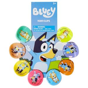 LUV HER Bluey Girls Butterfly Hair Clips – 8 Cute Hair Clips with Small Soft Claw, Clips for Every Occasion – Multi Color with Your Favorite Bluey Characters – Ages 3+