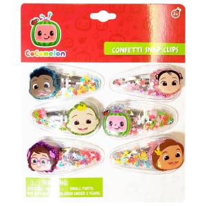 LUV HER Bluey Hair Accessories For Girls, 6pc Cute Hair Clips with Favorite Bluey Character Charms, Magical Confetti Hair Clips, Ages 3+(Multicolor 2)