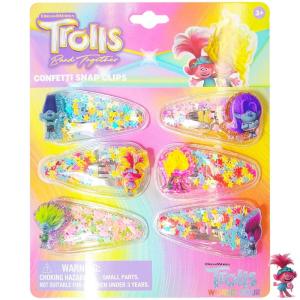LUV HER Bluey Hair Accessories For Girls, 6pc Cute Hair Clips with Favorite Bluey Character Charms, Magical Confetti Hair Clips, Ages 3+(Multicolor 7)