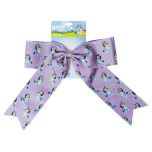 LUV HER Bluey Hair Bows For Girls – One Large Printed Hair Bow Featuring your Favorite Bluey Characters – Alligator Clip – Large Bows for Daily Styling or Special Occasions, Ages 3+