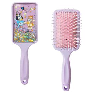 LUV HER Licenced Bluey Kids’ Detangling Confetti Hair Brush – Fun Design with Bluey & Bingo – Gentle on Wet & Dry Hair – Ideal for Kids Ages 3+ – Makes Hair Care Enjoyable and Simple(Bluey Purple)