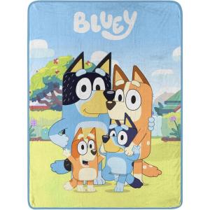Northwest Bluey Micro Raschel Throw Blanket, 46″ x 60″, Family Photo(Family Photo)