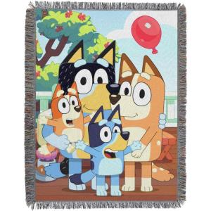 Northwest Bluey Woven Tapestry Throw Blanket, 48″ x 60″, Jogging Bluey(Family Day)