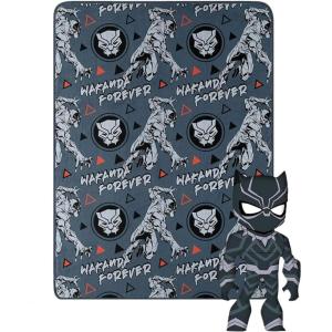Northwest Character Hugger Pillow & Silk Touch Throw Blanket Set, 40″ x 50″, Bluey Festive Sweaters(Black Panther – Panther Claws)