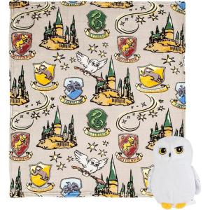 Northwest Character Hugger Pillow & Silk Touch Throw Blanket Set, 40″ x 50″, Bluey Festive Sweaters(Harry Potter – Hedwig Magic)