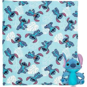 Northwest Character Hugger Pillow & Silk Touch Throw Blanket Set, 40″ x 50″, Bluey Festive Sweaters(Lilo & Stitch – Classic Palms)