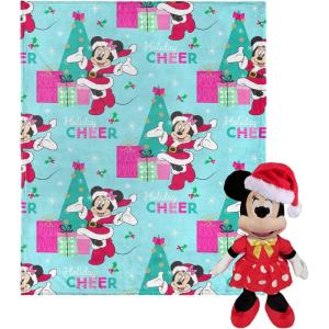 Northwest Character Hugger Pillow & Silk Touch Throw Blanket Set, 40″ x 50″, Bluey Festive Sweaters(Mickey Mouse Holiday Joy)