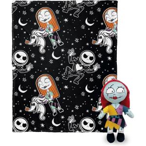 Northwest Character Hugger Pillow & Silk Touch Throw Blanket Set, 40″ x 50″, Bluey Festive Sweaters(Nightmare Before Christmas – Sally Frights)