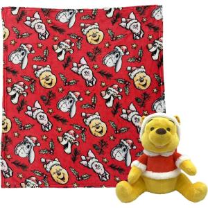 Northwest Character Hugger Pillow & Silk Touch Throw Blanket Set, 40″ x 50″, Bluey Festive Sweaters(Winnie the Pooh Festive Friends)