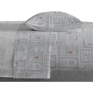 Saturday Park Bluey and Bingo Rainbow Clouds Twin Sheet Set – 3 Piece 100% Organic Cotton Sheets with Pillow Cover- GOTS & Oeko-TEX Certified(Grey – Star Wars)