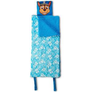 Silk Touch Sherpa Slumber Bag for Boys and Girls, Sleeping Bag with Zipper, 27 x 56 inches(Paw Patrol Chase w/ Pillow)