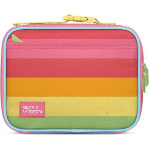 Simple Modern Bluey Kids Lunch Box for Toddler | Reusable Insulated Bag for Girls | Meal Containers for School with Exterior and Interior Pockets | Hadley Collection | Bluey Sky(-Rainbow Stripes)