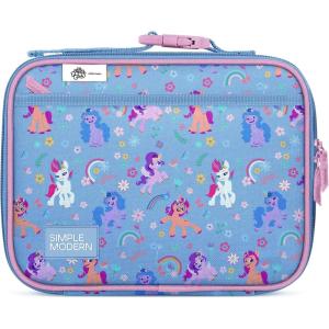 Simple Modern Bluey Kids Lunch Box for Toddler | Reusable Insulated Bag for Girls | Meal Containers for School with Exterior and Interior Pockets | Hadley Collection | Bluey Sky(My Little Pony: Garden of Rainbows)