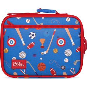 Simple Modern Bluey Kids Lunch Box for Toddler | Reusable Insulated Bag for Girls | Meal Containers for School with Exterior and Interior Pockets | Hadley Collection | Bluey Sky(-Sports Balls)