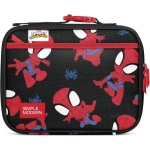 Simple Modern Bluey Kids Lunch Box for Toddler | Reusable Insulated Bag for Girls | Meal Containers for School with Exterior and Interior Pockets | Hadley Collection | Bluey Sky(Marvel: Go Spidey Go)