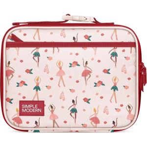 Simple Modern Bluey Kids Lunch Box for Toddler | Reusable Insulated Bag for Girls | Meal Containers for School with Exterior and Interior Pockets | Hadley Collection | Bluey Sky(-Pink Ballerina)