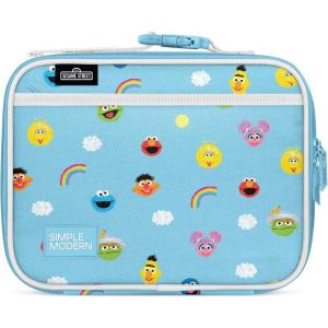 Simple Modern Bluey Kids Lunch Box for Toddler | Reusable Insulated Bag for Girls | Meal Containers for School with Exterior and Interior Pockets | Hadley Collection | Bluey Sky(Sesame Street: Pals)