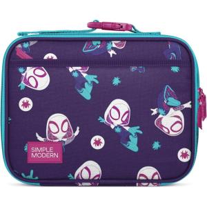 Simple Modern Bluey Kids Lunch Box for Toddler | Reusable Insulated Bag for Girls | Meal Containers for School with Exterior and Interior Pockets | Hadley Collection | Bluey Sky(Marvel: Spider Gwen)