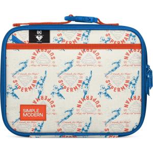 Simple Modern Bluey Kids Lunch Box for Toddler | Reusable Insulated Bag for Girls | Meal Containers for School with Exterior and Interior Pockets | Hadley Collection | Bluey Sky(DC: Superman Stand for Hope)