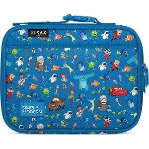Simple Modern Bluey Kids Lunch Box for Toddler | Reusable Insulated Bag for Girls | Meal Containers for School with Exterior and Interior Pockets | Hadley Collection | Bluey Sky(Disney: Pixar Mashup on Blue)