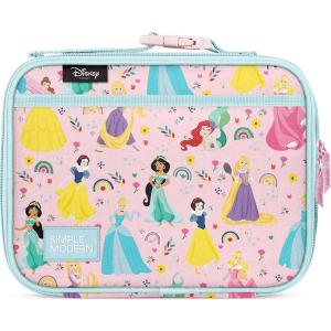 Simple Modern Bluey Kids Lunch Box for Toddler | Reusable Insulated Bag for Girls | Meal Containers for School with Exterior and Interior Pockets | Hadley Collection | Bluey Sky(Disney: Princess Rainbows)