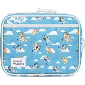 Simple Modern Bluey Kids Lunch Box for Toddler | Reusable Insulated Bag for Girls | Meal Containers for School with Exterior and Interior Pockets | Hadley Collection | Bluey Sky(Bluey: Sky)