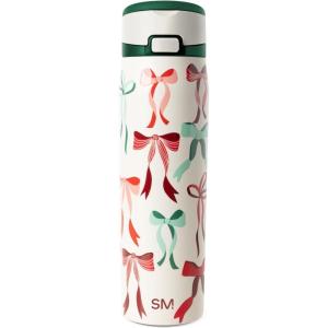 Simple Modern Holiday Bluey 40 oz Trek Tumbler with Handle and Straw Lid | Cup Holder Friendly Insulated Stainless Steel Travel Mug | Bluey Christmas Morning(Ribbon Wonderland)