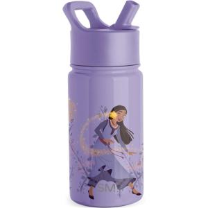 Simple Modern Kids Summit Water Bottle with Straw Lid | Bluey 14oz Stainless Steel Cup Insulated Tumbler for Toddlers, School| Bluey Checkmate(Disney Wish-Asha’s Adventure)