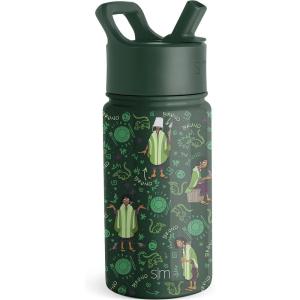Simple Modern Kids Summit Water Bottle with Straw Lid | Bluey 14oz Stainless Steel Cup Insulated Tumbler for Toddlers, School| Bluey Checkmate(Disney-Encanto Oh  Bruno)