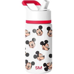 Simple Modern Kids Summit Water Bottle with Straw Lid | Bluey 14oz Stainless Steel Cup Insulated Tumbler for Toddlers, School| Bluey Checkmate(Disney-Mickey Mouse Fun)