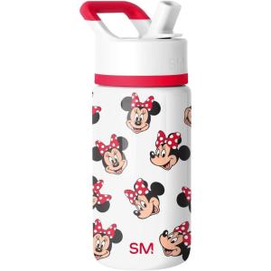 Simple Modern Kids Summit Water Bottle with Straw Lid | Bluey 14oz Stainless Steel Cup Insulated Tumbler for Toddlers, School| Bluey Checkmate(Disney-Minnie Mouse Fun)