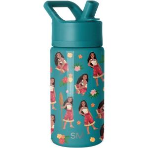 Simple Modern Kids Summit Water Bottle with Straw Lid | Bluey 14oz Stainless Steel Cup Insulated Tumbler for Toddlers, School| Bluey Checkmate(Disney-Moana Oceana)
