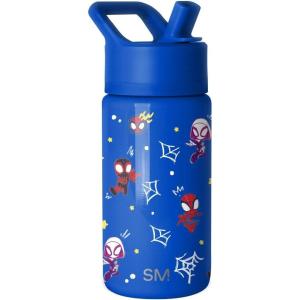 Simple Modern Kids Summit Water Bottle with Straw Lid | Bluey 14oz Stainless Steel Cup Insulated Tumbler for Toddlers, School| Bluey Checkmate(Marvel-Spidey & Friends)