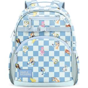 Simple Modern Medium Bluey Toddler Backpack for School Girls and Boys | Kindergarten Elementary Kids Backpack | Fletcher Collection | Kids – 15″ tall | Bluey Sky(Bluey: Checkmate)