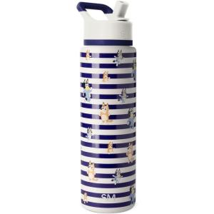Simple Modern Summit Water Bottle with Straw Lid | Bluey 30oz Leak Proof Stainless Steel Insulated Cup | Gifts for Her Him | Bluey Stripes(Bluey: Stripes)