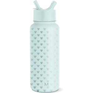 Simple Modern Summit Water Bottle with Straw Lid | Bluey 30oz Leak Proof Stainless Steel Insulated Cup | Gifts for Her Him | Bluey Stripes(-Disney: Minnie Mouse on Blue)