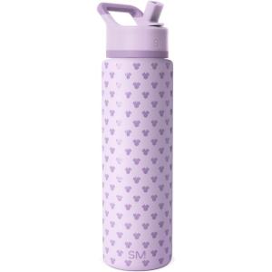 Simple Modern Summit Water Bottle with Straw Lid | Bluey 30oz Leak Proof Stainless Steel Insulated Cup | Gifts for Her Him | Bluey Stripes(-Disney: Minnie Mouse Me on Violet Breeze)