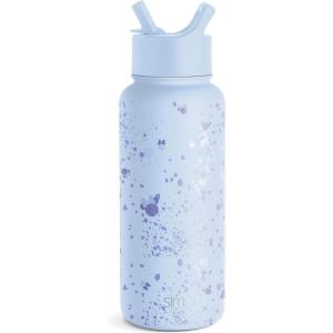 Simple Modern Summit Water Bottle with Straw Lid | Bluey 30oz Leak Proof Stainless Steel Insulated Cup | Gifts for Her Him | Bluey Stripes(-Disney: Minnie Specktacular)