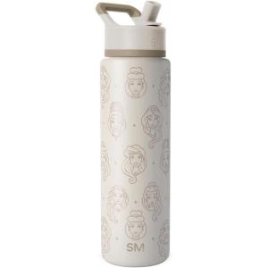 Simple Modern Summit Water Bottle with Straw Lid | Bluey 30oz Leak Proof Stainless Steel Insulated Cup | Gifts for Her Him | Bluey Stripes(-Disney: Princess Icons)