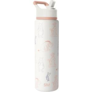 Simple Modern Summit Water Bottle with Straw Lid | Bluey 30oz Leak Proof Stainless Steel Insulated Cup | Gifts for Her Him | Bluey Stripes(-Disney: Winnie the Pooh Doodles)