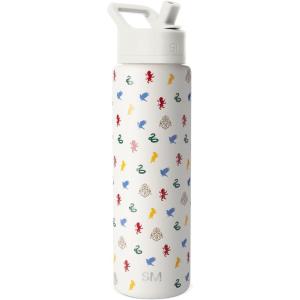 Simple Modern Summit Water Bottle with Straw Lid | Bluey 30oz Leak Proof Stainless Steel Insulated Cup | Gifts for Her Him | Bluey Stripes(Harry Potter: Hogwarts Mix)