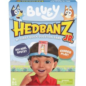 Spin Master Games, Bluey Hedbanz Jr., Picture Guessing Card Game, Includes Illustrations from Bluey, Easy to Play for Family & Kids, 2-4 Players, for Ages 5 & Up