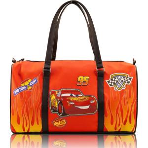 Stitch, Minnie, Mickey, Pooh, Harry Potter, or Jack Skellington 16″ Leather Mini Travel Bag, Duffle Bag, Overnight Bag(Cars)