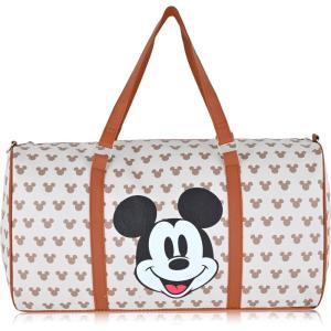 Stitch, Minnie, Mickey, Pooh, Harry Potter, or Jack Skellington 16″ Leather Mini Travel Bag, Duffle Bag, Overnight Bag(Mickey Mouse)