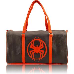 Stitch, Minnie, Mickey, Pooh, Harry Potter, or Jack Skellington 16″ Leather Mini Travel Bag, Duffle Bag, Overnight Bag(Mile Morales)
