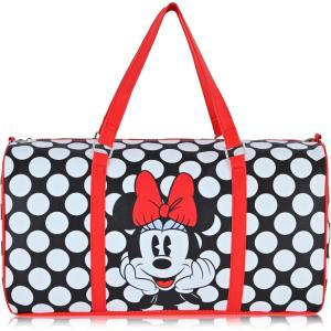 Stitch, Minnie, Mickey, Pooh, Harry Potter, or Jack Skellington 16″ Leather Mini Travel Bag, Duffle Bag, Overnight Bag(Minnie Mouse)
