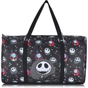 Stitch, Minnie, Mickey, Pooh, Harry Potter, or Jack Skellington 16″ Leather Mini Travel Bag, Duffle Bag, Overnight Bag(Nightmare Before Christmas)