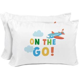 Sunny Side Up Bluey & Bingo (Pack of 2) Reversible Pillowcases – Double Sided Pillow Covers – Kids Super Soft Bedding(White – on the Go)